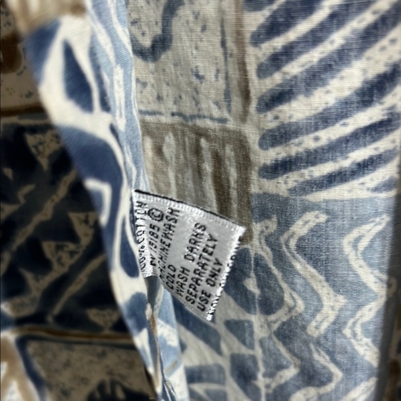 Pierre‎ Cardin Blue and Brown Casual Button Down Shirt - Picture 3 of 9